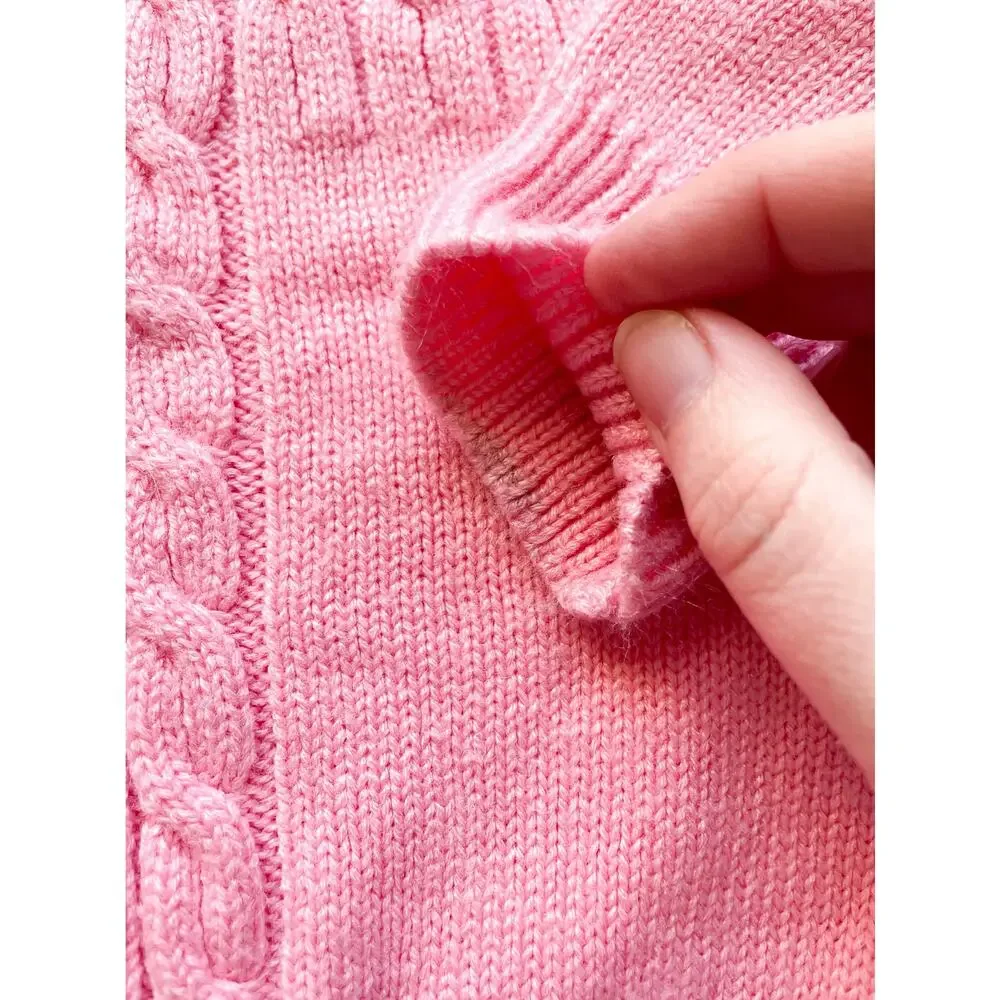 Toddler Girl's Vintage Pink Cardigan Sweater Size Small